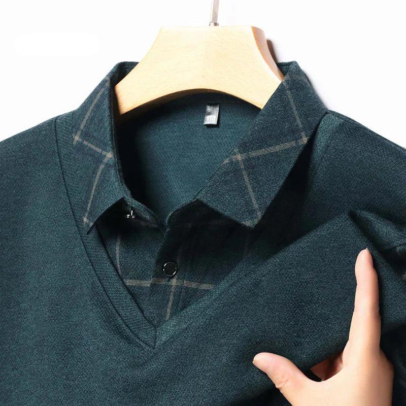 Miles - Modern Two Piece Collar Long Sleeve Shirt