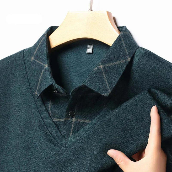 Miles - Modern Two Piece Collar Long Sleeve Shirt